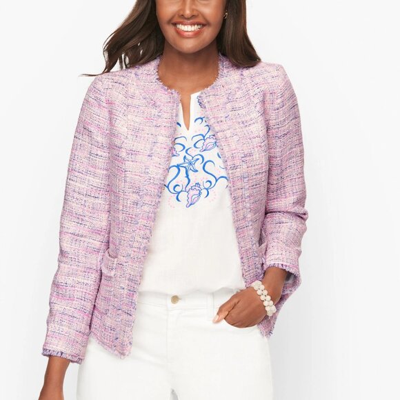 Talbots Blooming Tweed Jacket 18W - Picture 1 of 16